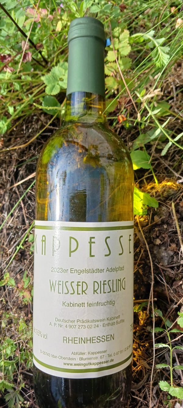 2023er Weißer Riesling Kabinett feinfruchtig 0,75 l Engelstädter Adelpfad